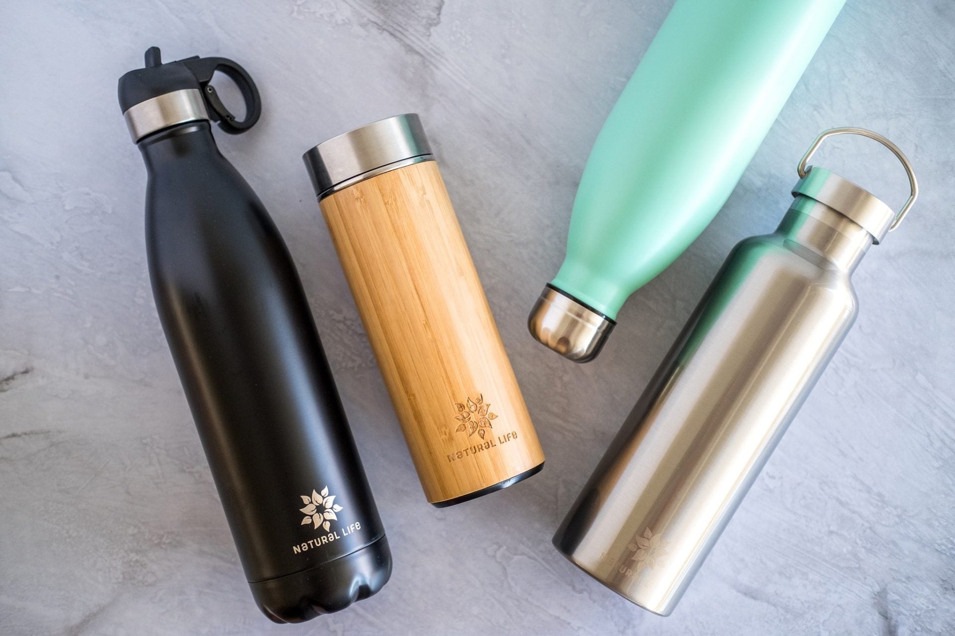 NATURAL LIFE Stainless Steel Water Bottle 750ml